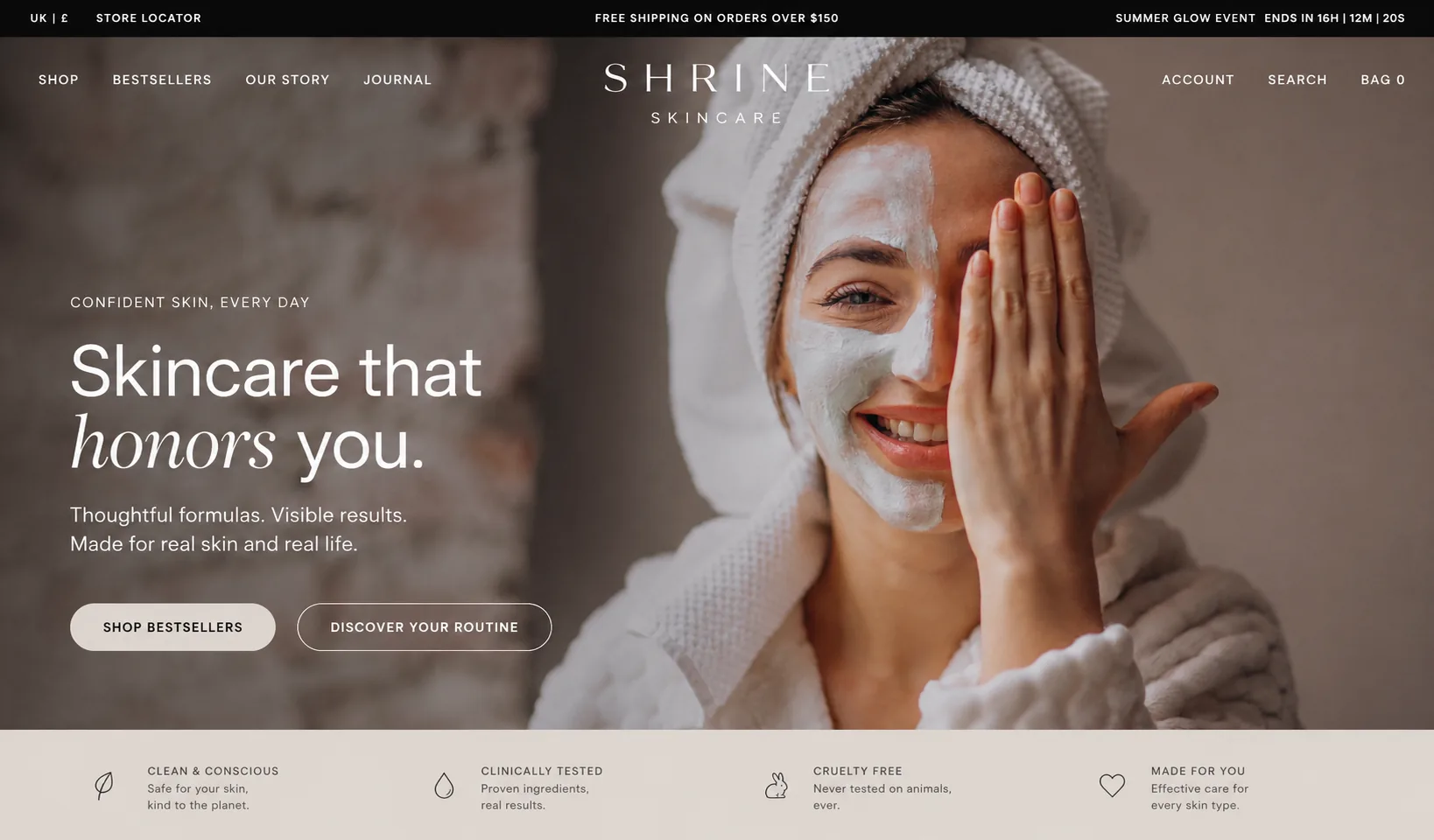 Shrine Shopify Theme Demo for Skincare & Beauty